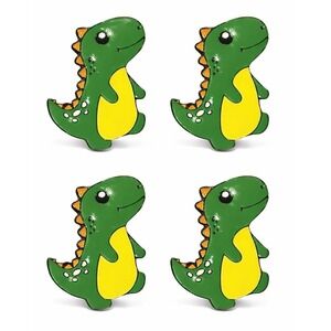 Green Dinosaur Lapel Pin Enamel Metal Brooch Backpack Jacket Purse